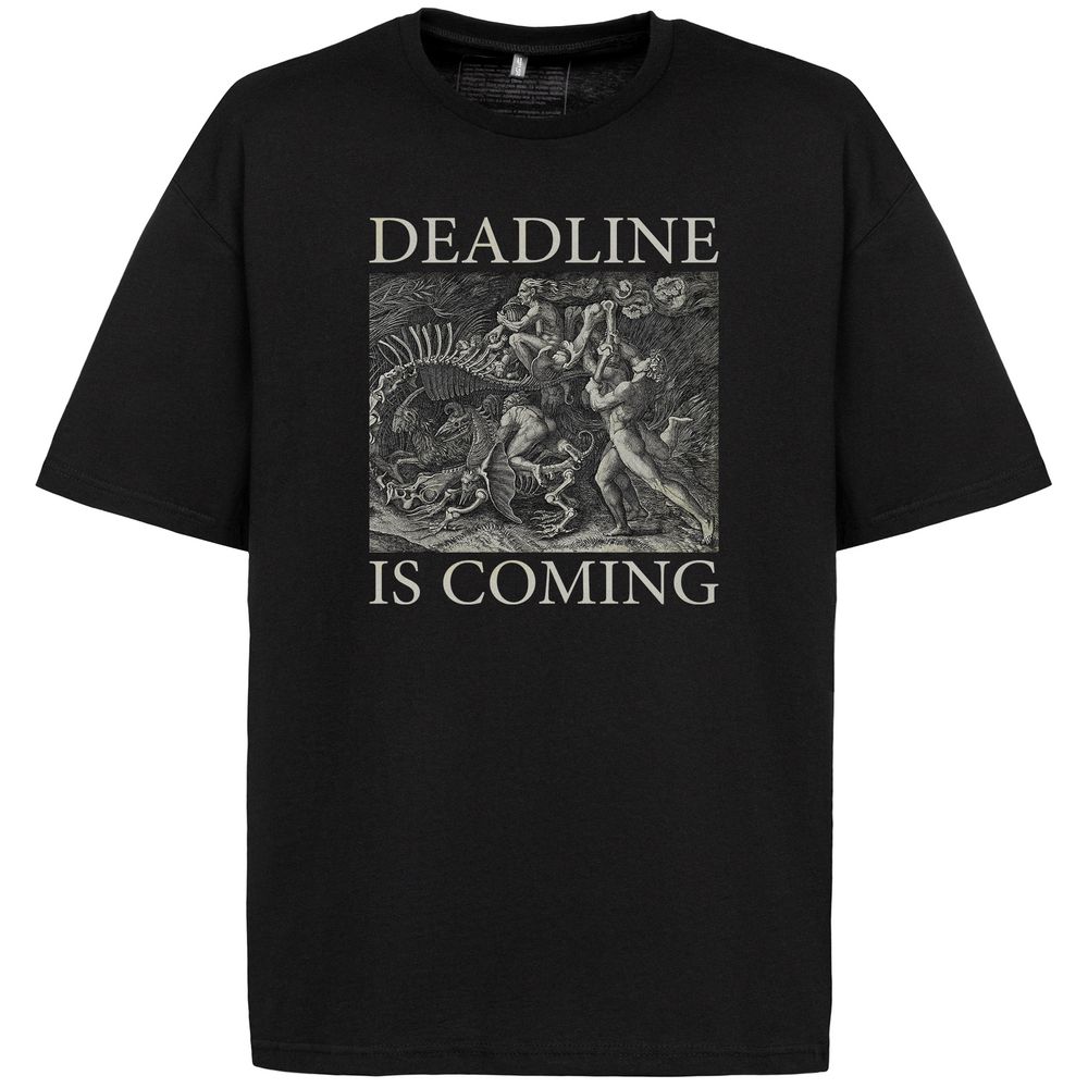 Футболка оверсайз Deadline, черная, размер M/L