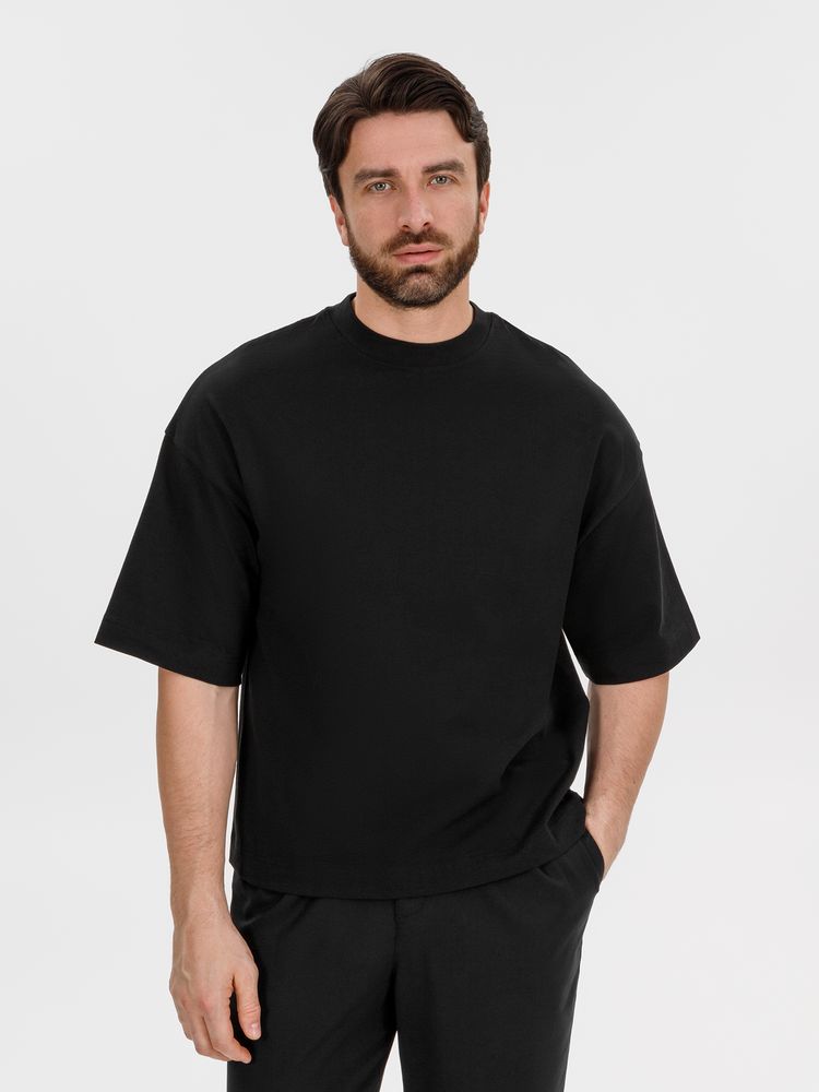 Футболка оверсайз Big boss, черная, размер 3XL/4XL