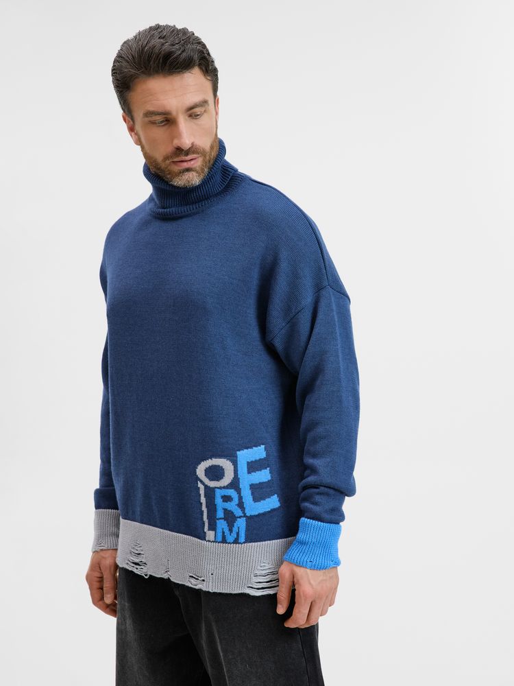Свитер оверсайз Tricksy Net Grunge на заказ, акрил, размер L/XL